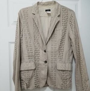 J Crew eyelet jacket